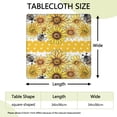 thumbnail image 2 of Yellow Dot Sunflower Bee Pattern Square Fitted Tablecloth with Elastic Edge,Square Table Cover,Washable Elastic Table Cover for Home Kitchen Party Decor 34"x34", 2 of 6