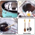 thumbnail image 5 of ABPETE Stainless Steel Double Boiler Pot,Stainless Steel Double Boiler Pot 600ML with Heat Resistant Handle for Melting Chocolate, Butter, and Candle Making(Red Handle), 5 of 7