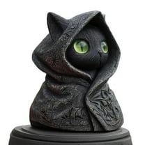 Ciwanning Mysterious Hooded cats Figurines Black cats Statue Sculpture Desk Ornament Gift