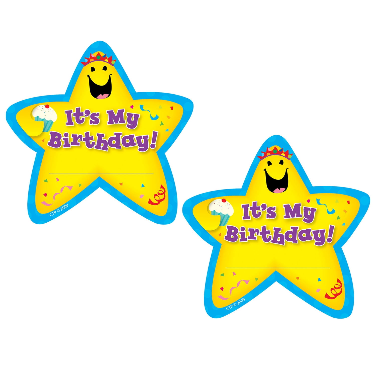 Creative Teaching Press It’s My Birthday! Star Badges, 36 Per Pack, 3 Packs