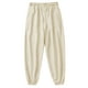 thumbnail image 4 of Pantalones largos de moda para hombre, de color liso, informales, con cordón, para fitness, hasta el tobillo, 4 of 7