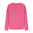 thumbnail image 3 of Chandails à Capuchon de Mode pour Femmes 2023 Manches Longues Décontractées Col Rond Imprimé Chandails en Molleton Hauts Blouse 50 % de Rabais Liquidation Costumes Halloween/noël, 3 of 3