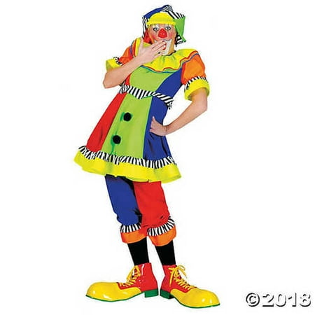 Funny Fashions Womens Spanky Stripes Clown Adults Theme Party Halloween Costume, M