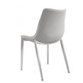 thumbnail image 4 of Armless Design Leatherette Dining Chair with Plastic Glider, Set of 2, White, 4 of 5