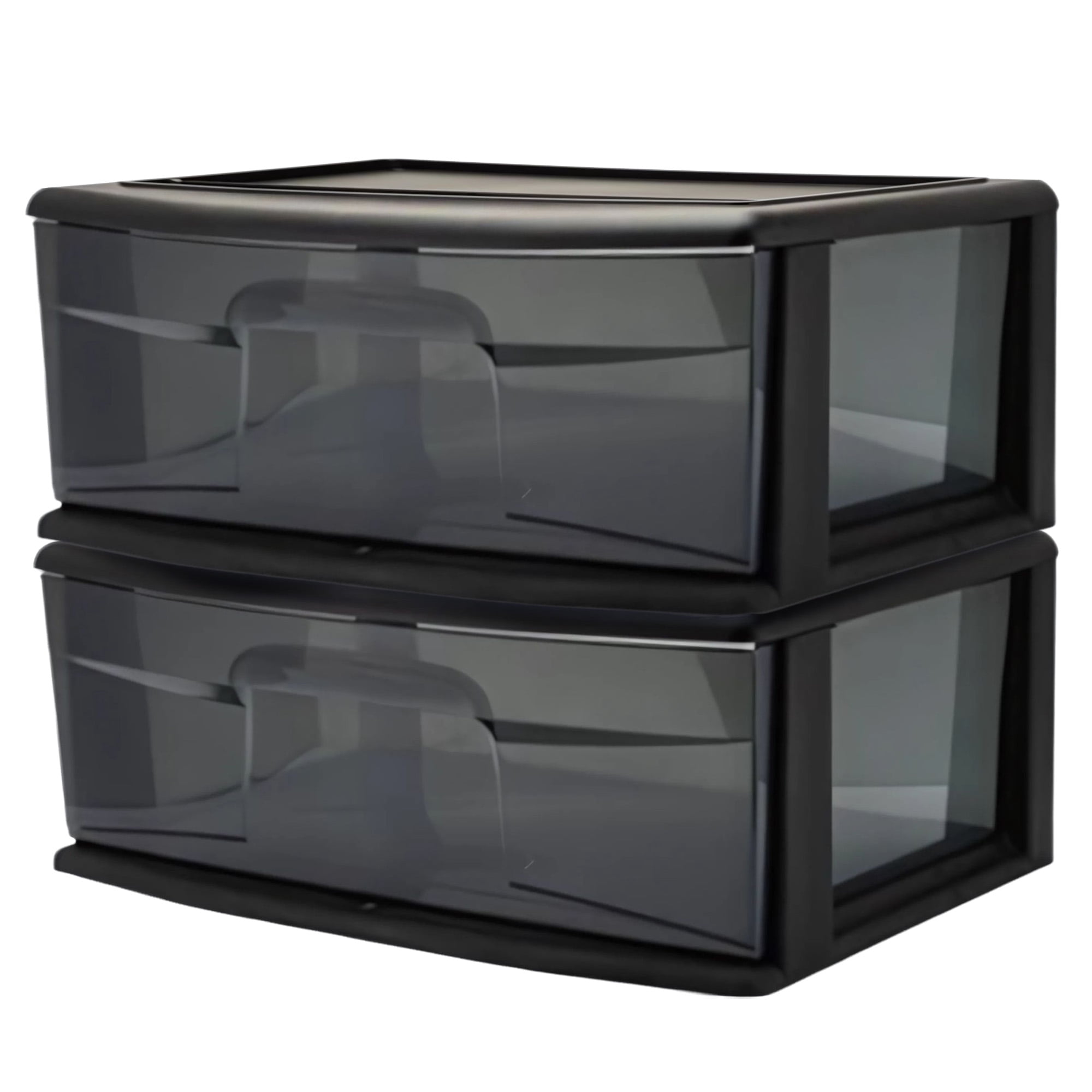 【美品】Ujoh Square Cloak スクエアクローク ブラック サイズ2 Homz, Plastic Storage Cart, 2-Drawer Medium, Black Frame Smoke