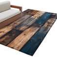 thumbnail image 2 of Vintage Wooden Area Rug 3x5 FT, Non Slip Entryway Bedside Carpet, Farmhouse Retro Shabby Wood Washable Soft Floor Carpet Indoor Mat Non-Shedding Throw Rugs for Dorm Kitchen Home Office, 2 of 8