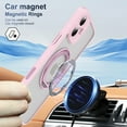 thumbnail image 5 of for iPhone 16 Magnetic Phone Case, Flexible TPU Bumper Hard Translucent Back Slim Protective Case with Touchscreen Button Mag-Safe Charging Support for iPhone 16 Cover, Pink, 5 of 9