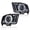 Smoky lens Chrome Housing Amber Reflector, variant on CROSSDESIGN LED DRL Headlights Fit for Ford Mustang 2005-2009 Headlamps