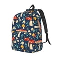 thumbnail image 2 of Balery Colorful Mushrooms Vintage Canvas Backpack for Men and Women - Large Capacity, Durable Travel Laptop Bag for School, Work, Hiking, and Outdoor Activities, 2 of 7
