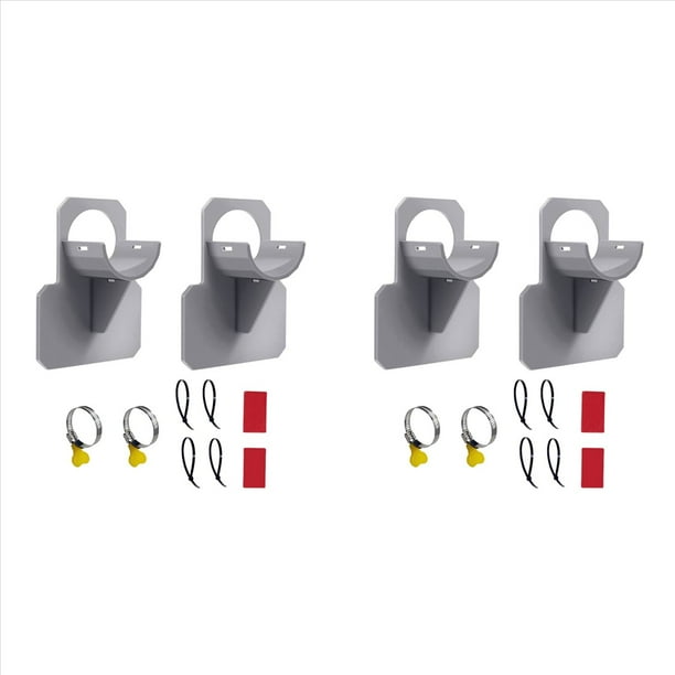 Juego de 4 Soportes para Tuberías de Piscina, Accesorios para Piscinas Elevadas, Accesorios para Piscinas, Mangueras para Piscinas Elevadas, Color Gris
