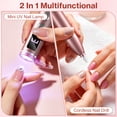 thumbnail image 4 of Cordless Electric Nail Drill,Two-in-one Nail File Kit with Built-in Nail Polish Lamp,35000 RPM for Salon & Home Use,Gift, 4 of 8