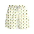 thumbnail image 3 of LYEAA Mens Swimwear Elastic Waist Summer Beach Big Men's Trunks Hawaiian Colorful Pineapple Print Drawstring Surf Board Shorts Casual Sports Trendy Comfortable Swimsuit with Pockets White 2XL, 3 of 5