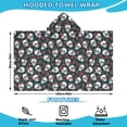 thumbnail image 2 of Green Skull Rose Pattern Hooded Bath Towel，60"x35" for Ages 3 To 12 Kids, Quick Dry Lightweight Soft Microfiber Hood Beach Towel Cover Up for Kids, 2 of 7