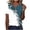 #304-Sky Blue, variant on Womens Random Print V Neck Button Decor Loose Tops Short Sleeve Casual Fashion Soft Lightweight Comfy Daily Wear T Shirts for Women Gift