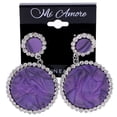 thumbnail image 2 of Mi Amore Drop-Dangle-Earrings Purple/Silver-Tone, 2 of 2