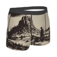 thumbnail image 4 of Uemuo Western Desert Cowboy Pattern Men's Boxer Briefs,Trunk Anti-Chafing,Comfortable, Durable, and Stylish Underwear-Small, 4 of 9