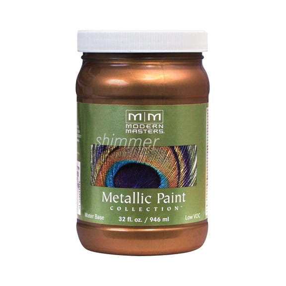 30 oz Modern Masters ME190 Statuary Bronze Metallic Paint Collection, Satin Water-Based Decorative Metallic Paint