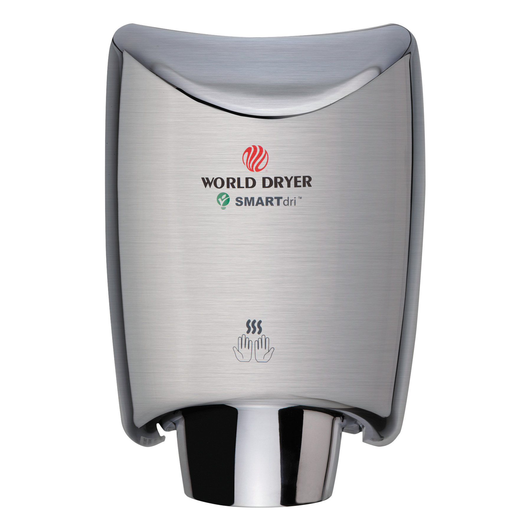 WORLD DRYER SMARTdri Hand Dryer, Stainless Steel, Brushed WRLK973A2