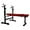 Black/Red, variant on Adjustable Weight Bench with Squat Rack, Home Gym Strength Workout Station