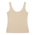 thumbnail image 3 of Duoif Womens Tank Tops, Ribbed Square Neck Vest, Summer Knitted Sweater Top Womens Shirts Beige L, 3 of 5