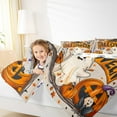 thumbnail image 3 of jejeloiu Halloween'S Day Bedding Comforter Set,Spooky Pumpkin Ghost Twin Comforter SetsOrange Stars Print Bedding Set For Teen,Microfiber Bedroom Decoration Reversible,2pcs, 3 of 7