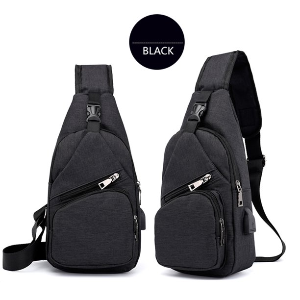 Bolsa de pecho para hombre, bolsa de lona Oxford, ligera, resistente al desgaste, viaje de compras Wdftyju Para Estrenar