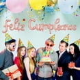 thumbnail image 5 of Kit de globos metálicos con letras cursivas Feliz Cumpleaños Color Coral, 5 of 5