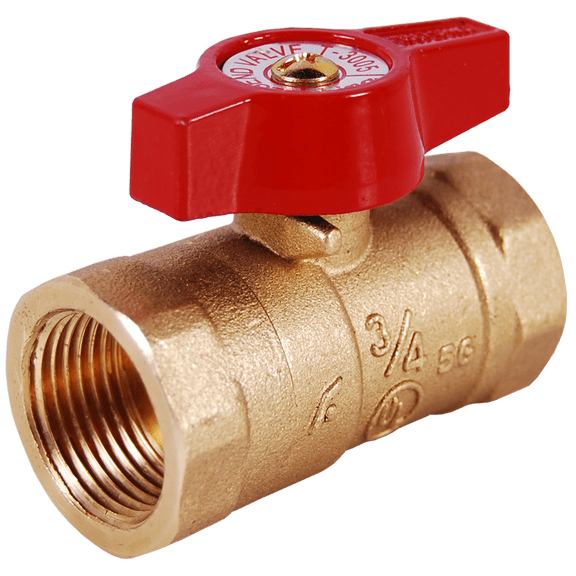 Legend Valve 3/4" T-3005 2 Piece Gas Ball Valve in Forged Brass - 102-904