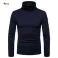 thumbnail image 1 of Men Long Sleeve Pullover High Neck Turtleneck Stretch Slim Basic Jumper Top, 1 of 4