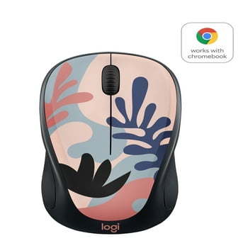 Logitech Compact Wireless Mouse, 2.4 GHz with USB Unifying Receiver, Optical Tracking, Coral Reef
