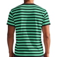 thumbnail image 4 of HAJWOH Mens Short Sleeve T-Shirts Striped Casual Crewneck Basic Shirt Color Block Stretch Beach Tees, 4 of 4