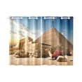thumbnail image 2 of CADecor Egyptian Sphinx and Pyramid Window Treatment Panel Curtains Window Curtain Kitchen Curtain,Two Piece 26x39 Inces, 2 of 4
