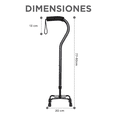 thumbnail image 2 of Baston Para Caminar De 4 Apoyos Malubero Color Negro, 2 of 5