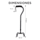 thumbnail image 2 of Baston Para Caminar De 4 Apoyos Malubero Color Negro, 2 of 5