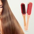 thumbnail image 4 of Cepillo para el cabello, peine, alisador, desenredador, forma para rojo Colcomx Peine de pelo de doble cara., 4 of 7