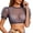 Navy, variant on Blouses for Women Short Sleeve Crewneck Elegant Mesh Print Blouse Elastic Sheer See Through Cropped Top Womens Tops Basic Shirts