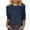 Navy, variant on Diufon Women's 3/4 Sleeve Tops Casual Round Neck Cute Tunic Tops Basic Tees Blouses Texture Loose Pullover