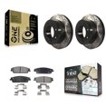 thumbnail image 1 of Transit Auto Rear Coated Drilled Slotted Disc Brake Rotors and Ceramic Pads Kit for Car 2011 Chevrolet Silverado 1500 Hybrid KDT-100441, 1 of 11