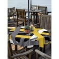 thumbnail image 2 of Outdoor Tablecloth with Umbrella Hole for Patio/Picnic/Party/Camping, Yellow Black Geometric Waterproof Table Cloth Round Cover Washable, Modern Art Abstract Grey Line (Dia 60"), 2 of 8