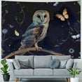 thumbnail image 4 of Fenyluxe Witchy Owl Vertical Tapestry Aesthetic, Trippy Floral Leaves Mushroom Moon Cool Tarot Dark Tapestry Wall Hanging for Bedroom, Gothic Nature Tapestries Poster Dorm Decor&nbsp; 40x30inch, 4 of 6