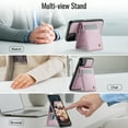 thumbnail image 2 of Compatible Magsafe 2 in 1 Detachable iPhone 11 Wallet Case with Card Holder Women Men,Magnetic PU Leather RFID Blocking Flip Kickstand Credit Slots Luxury Leather Case for iPhone 11, Pink, 2 of 12