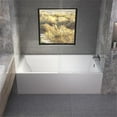 thumbnail image 4 of Malibu Home Driftwood RH Rectangle Soaking Bathtub 60"x 34"x 22" in White, 4 of 6