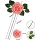 thumbnail image 2 of Flores artificiales rosas falsas de espuma de aspecto real, combo de flores artificiales de boda para ramos de boda (rosa, 25), 2 of 5