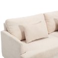 thumbnail image 6 of 62'' Small Modern Loveseat Couch, Mid-Century Low Back Chenille 2-Seat Tufted Sofa Couch with 2 Pillows for Living Room, Bedroom, Office, Apartment, Dorm, Studio and Small Space (Beige), 6 of 8