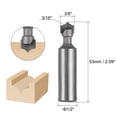 thumbnail image 2 of Uxcell Point Cutting Roundover Router Bit 3/16" Radius 3/8" Dia CNC Router Bit, 2 of 7