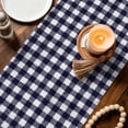thumbnail image 4 of Table Runner - 72 Inch Long, Farmhouse Purple Plaid Kitchen Dining Table Runner Dresser Scarves, Vintage Country Cock Checkered Farmhouse Decor for Coffee Tables Wedding Party Banquet, 4 of 8