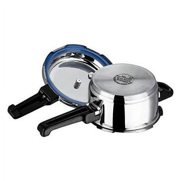 Vinod V-2L Stainless Steel Sandwich Bottom Pressure Cooker, 2-Liter,Silver,Medium