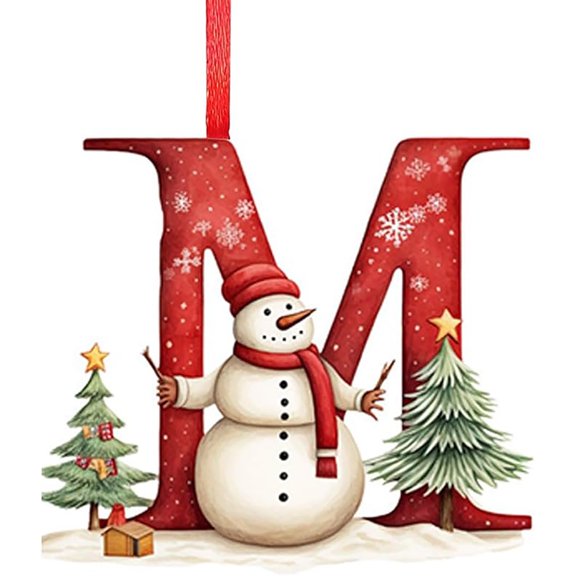 Orangide Christmas Tree Decorations 26 Letters Acrylic Pendant Ornaments Personalized DIY Hanging Decor for Xmas Holiday Party