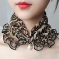 thumbnail image 4 of New Fake Pearl Pendant Scarf Necklace Women Printed Lace Neck Collar Chiffon Bib Laides Fashion Jewelry Accessory Gift Scarves, 4 of 4