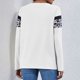 thumbnail image 5 of Moda mujer casual manga larga o-cuello patchwork señoras tops sudaderas Fridja  fksj1819, 5 of 5